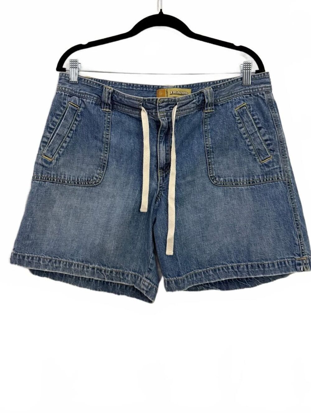 Vintage Old Navy Women's Denim Shorts with Drawstring Waist Size 2